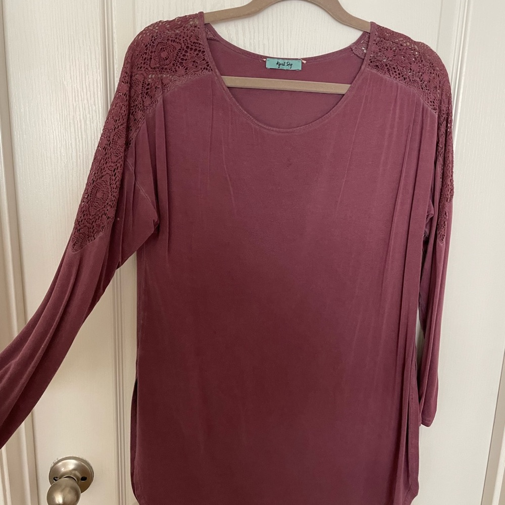 Lace Shoulder Top
